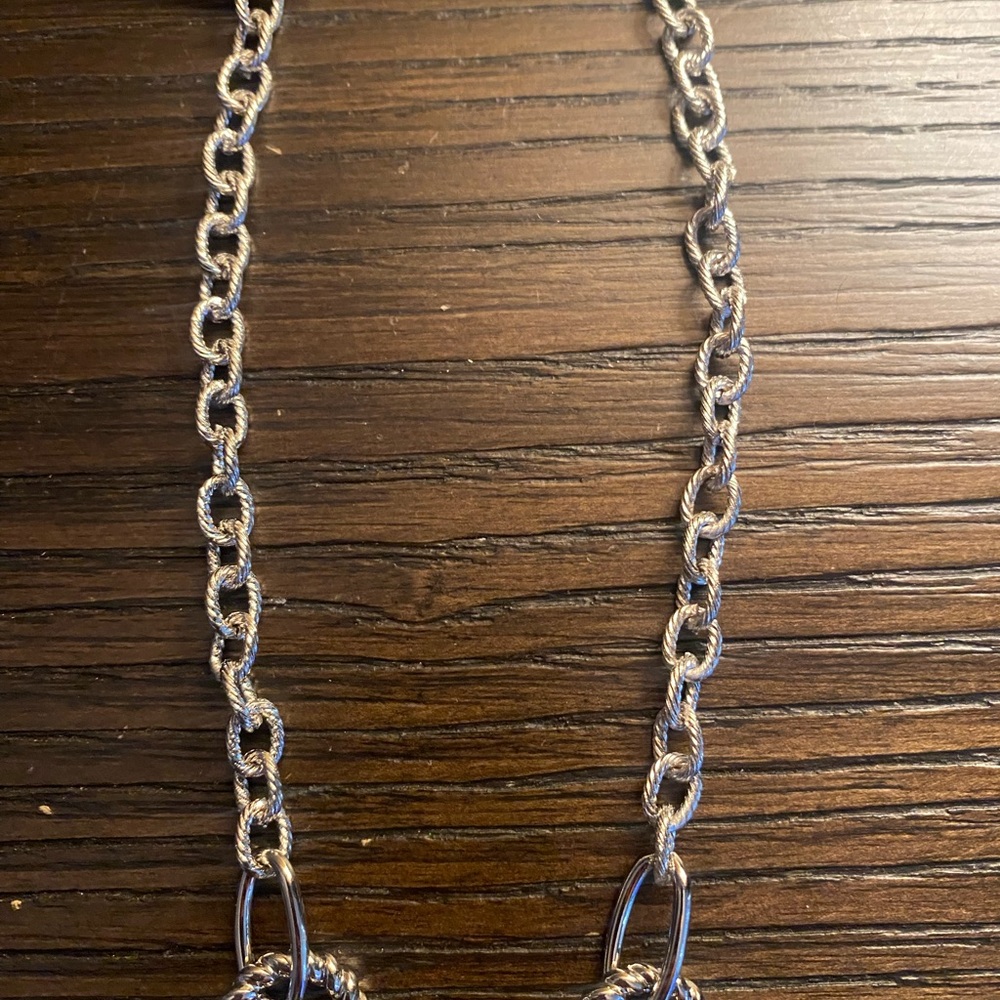 NEW Atterri chain link silver heart necklace - Picture 3 of 6